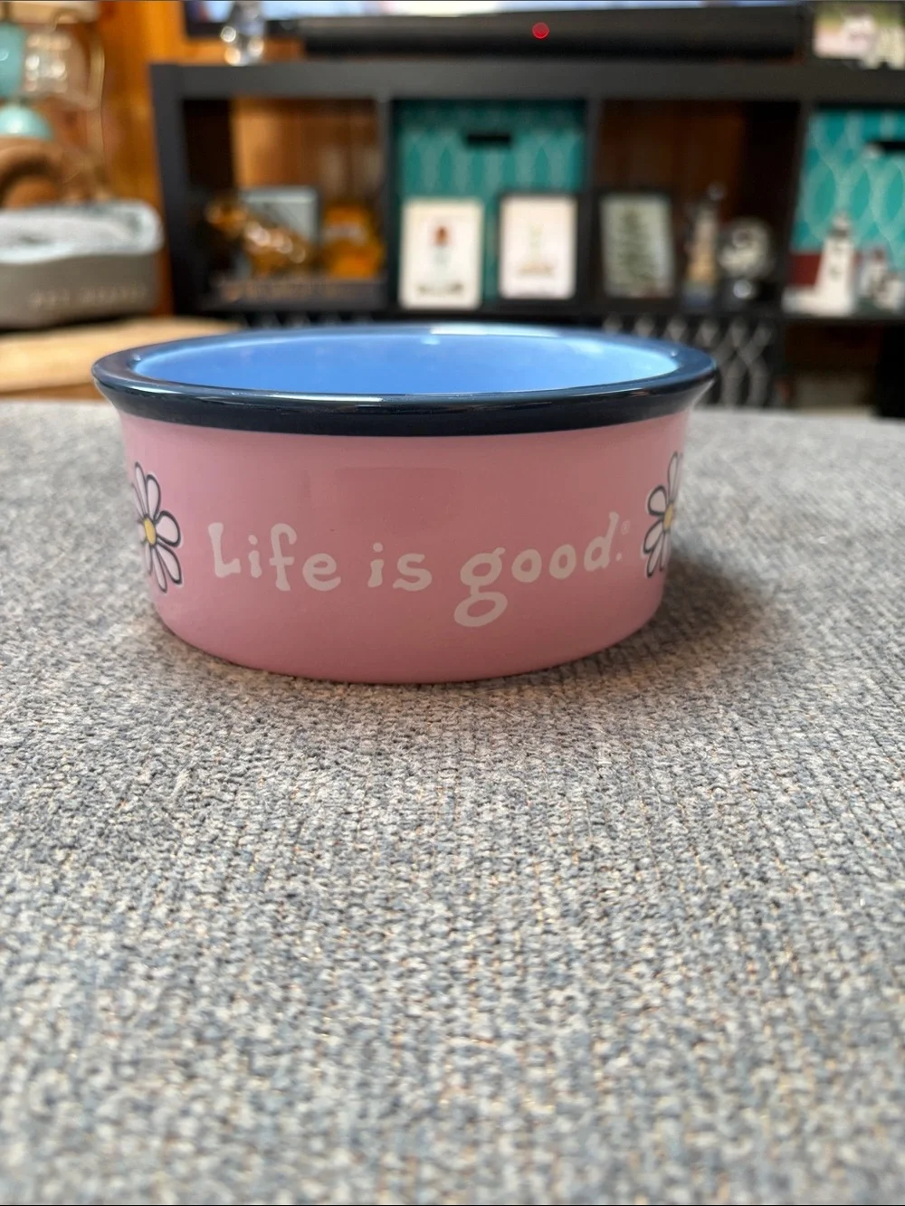 Life Is Good pink ceramic